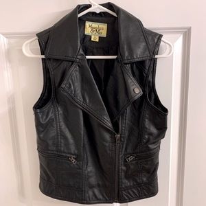 Black Leather Vest